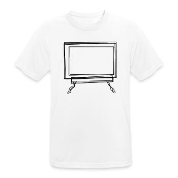 Tafel handgezeichnet - Männer T-Shirt atmungsaktiv - Weiß - Vorne - AI Model Male 185 dark (185cm)