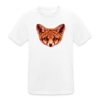 fuchsbaby Kopf Illustration - Männer T-Shirt atmungsaktiv - Weiß - Vorne - AI Model Male 185 dark (185cm)