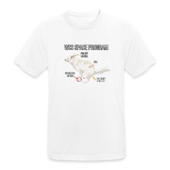 Space Dog Programm - Männer T-Shirt atmungsaktiv - Weiß - Vorne - AI Model Male 185 dark (185cm)