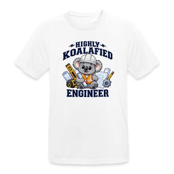 Ingenieur, Ingenieur, Daten, Bau- und Maschinenbau, Vater, - Männer T-Shirt atmungsaktiv - Weiß - Vorne - AI Model Male 185 dark (185cm)