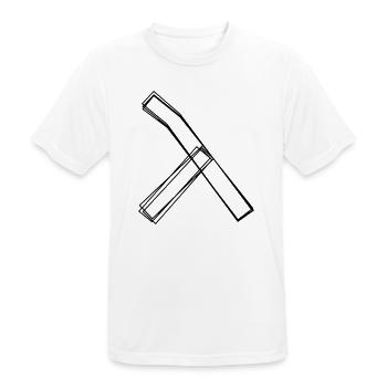 Griechischer Buchstabe Lambda handgezeichnet - Männer T-Shirt atmungsaktiv - Weiß - Vorne - AI Model Male 185 dark (185cm)