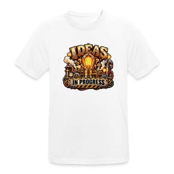 Ideen in Arbeit Steampunk - Männer T-Shirt atmungsaktiv - Weiß - Vorne - AI Model Male 185 dark (185cm)