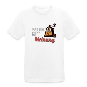 Hobby-Barista Geschenk für die erste Brühstation - Männer T-Shirt atmungsaktiv - Weiß - Vorne - AI Model Male 185 dark (185cm)