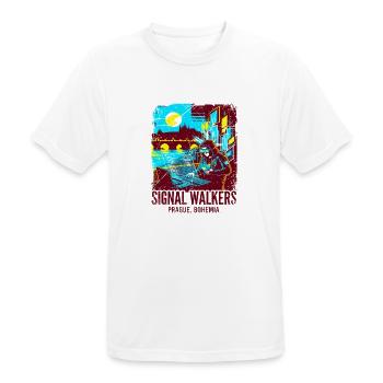 Programmer Signal Walkers Prague Bohemia - Männer T-Shirt atmungsaktiv - Weiß - Vorne - AI Model Male 185 dark (185cm)
