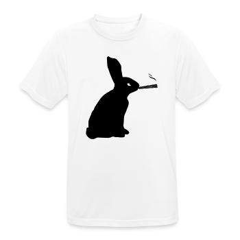 Hase Joint - Männer T-Shirt atmungsaktiv - Weiß - Vorne - AI Model Male 185 dark (185cm)