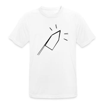 Silvesterrakete handgezeichnet - Männer T-Shirt atmungsaktiv - Weiß - Vorne - AI Model Male 185 dark (185cm)