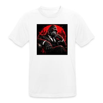 Red Black Business Gorilla - Männer T-Shirt atmungsaktiv - Weiß - Vorne - AI Model Male 185 dark (185cm)