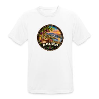 Douro Portugal Weinberge am Fluss Sunset - Männer T-Shirt atmungsaktiv - Weiß - Vorne - AI Model Male 185 dark (185cm)