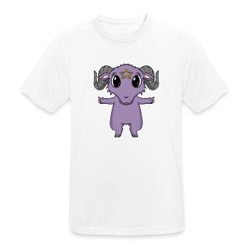 Satan Ziege Motiv - Männer T-Shirt atmungsaktiv - Weiß - Vorne - AI Model Male 185 dark (185cm)
