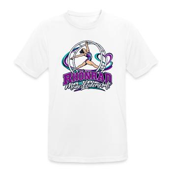 Rhönrad Leidenschaft: Kraftvolle Gymnastik - Männer T-Shirt atmungsaktiv - Weiß - Vorne - AI Model Male 185 dark (185cm)