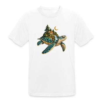 Insel auf der Arche: Magic Turtle - Männer T-Shirt atmungsaktiv - Weiß - Vorne - AI Model Male 185 dark (185cm)