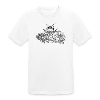 Biene mit Blumen || annie. - Männer T-Shirt atmungsaktiv - Weiß - Vorne - AI Model Male 185 dark (185cm)