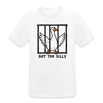 Alberne Gans - Männer T-Shirt atmungsaktiv - Weiß - Vorne - AI Model Male 185 dark (185cm)