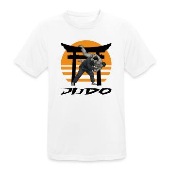 Judo - Männer T-Shirt atmungsaktiv - Weiß - Vorne - AI Model Male 185 dark (185cm)