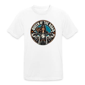 Queen of the Road Motorrad Diva - Männer T-Shirt atmungsaktiv - Weiß - Vorne - AI Model Male 185 dark (185cm)
