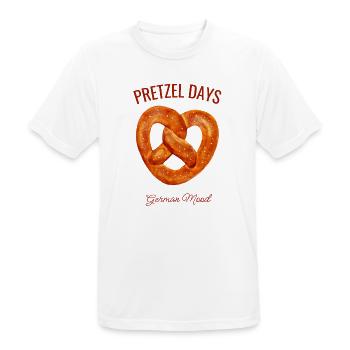 Pretzel Days – Brezel mit German Mood - Männer T-Shirt atmungsaktiv - Weiß - Vorne - AI Model Male 185 dark (185cm)