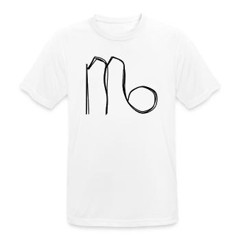 Sternzeichen Jungfrau handgezeichnet - Männer T-Shirt atmungsaktiv - Weiß - Vorne - AI Model Male 185 dark (185cm)