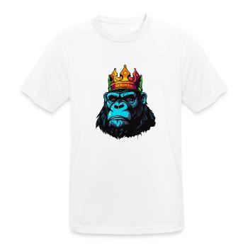 König Gorilla - Männer T-Shirt atmungsaktiv - Weiß - Vorne - AI Model Male 185 dark (185cm)