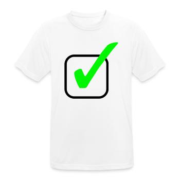 Neon-Grüner Haken Print - Männer T-Shirt atmungsaktiv - Weiß - Vorne - AI Model Male 185 dark (185cm)