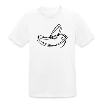Hochzeitstaube handgezeichnet - Männer T-Shirt atmungsaktiv - Weiß - Vorne - AI Model Male 185 dark (185cm)