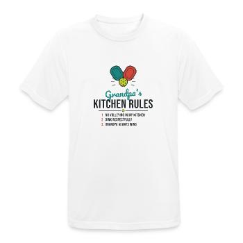 Grandpa's Kitchen Rules Tee - Männer T-Shirt atmungsaktiv - Weiß - Vorne - AI Model Male 185 dark (185cm)