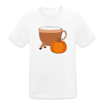 Cozy Spice Latte Bowl mit Kürbis und Zimt - Männer T-Shirt atmungsaktiv - Weiß - Vorne - AI Model Male 185 dark (185cm)
