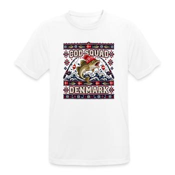 Ugly Christmas Cod Squad Denmark Fischdesign - Männer T-Shirt atmungsaktiv - Weiß - Vorne - AI Model Male 185 dark (185cm)
