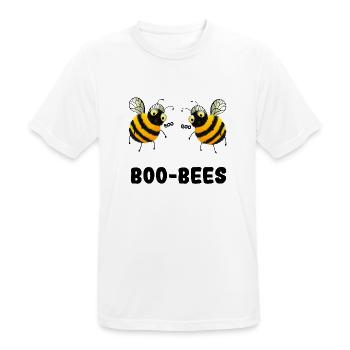 Boo-Bees - Zwei Bienen sagen Boo - Männer T-Shirt atmungsaktiv - Weiß - Vorne - AI Model Male 185 dark (185cm)