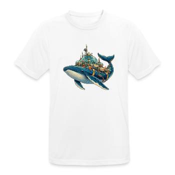 SteampunkWale Unterwasserkosmos - Männer T-Shirt atmungsaktiv - Weiß - Vorne - AI Model Male 185 dark (185cm)