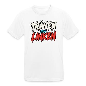 Tränen der Linken Linke Tränen - Männer T-Shirt atmungsaktiv - Weiß - Vorne - AI Model Male 185 dark (185cm)