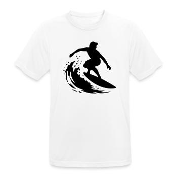 surfer_1 - Männer T-Shirt atmungsaktiv - Weiß - Vorne - AI Model Male 185 dark (185cm)