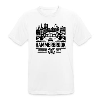 Hammerbrook Hamburg Hafen City Süd - Männer T-Shirt atmungsaktiv - Weiß - Vorne - AI Model Male 185 dark (185cm)