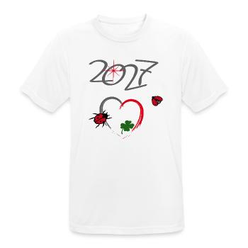 Neujahr 2027 Glücksdesign - Männer T-Shirt atmungsaktiv - Weiß - Vorne - AI Model Male 185 dark (185cm)