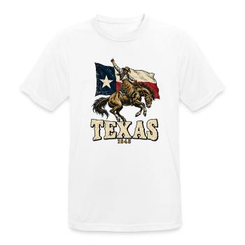Texas 1845 Western Reiter Flagge - Männer T-Shirt atmungsaktiv - Weiß - Vorne - AI Model Male 185 dark (185cm)