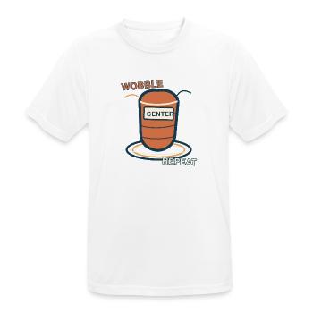 Töpferscheibe — Wackeln, zentrieren, wiederholen - Männer T-Shirt atmungsaktiv - Weiß - Vorne - AI Model Male 185 dark (185cm)