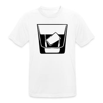 Whiskey Glas Geschenk Barkeeper Kellner  - Männer T-Shirt atmungsaktiv - Weiß - Vorne - AI Model Male 185 dark (185cm)