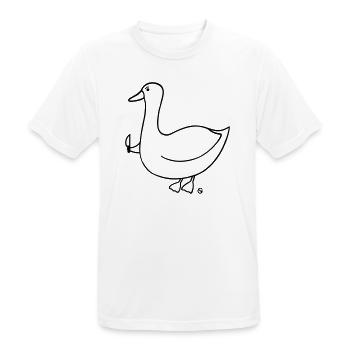 Gans Wütend - Männer T-Shirt atmungsaktiv - Weiß - Vorne - AI Model Male 185 dark (185cm)