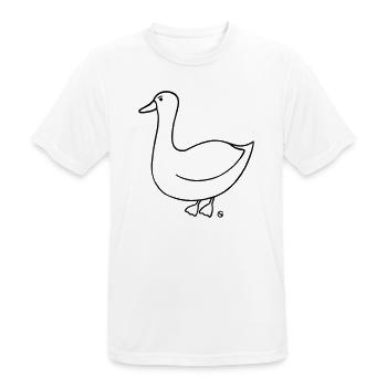 Gans verärgert 2 - Männer T-Shirt atmungsaktiv - Weiß - Vorne - AI Model Male 185 dark (185cm)