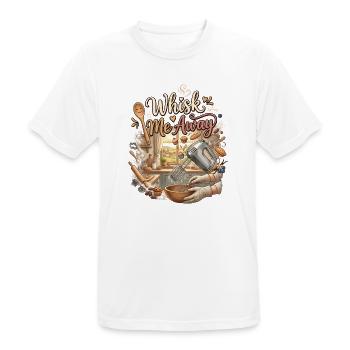 Whisk Me Away – Backen Humor Bäcker Geschenk - Männer T-Shirt atmungsaktiv - Weiß - Vorne - AI Model Male 185 dark (185cm)