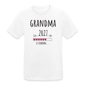 Pregnancy Announcement – Oma 2027 Geschenk - Männer T-Shirt atmungsaktiv - Weiß - Vorne - AI Model Male 185 dark (185cm)