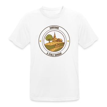 Dorfkind & stolz darauf. Landleben Shirt - Männer T-Shirt atmungsaktiv - Weiß - Vorne - AI Model Male 185 dark (185cm)