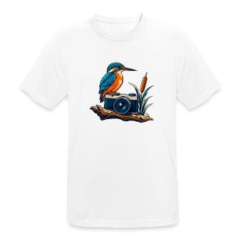 Eisväger vor der Kamera - Männer T-Shirt atmungsaktiv - Weiß - Vorne - AI Model Male 185 dark (185cm)
