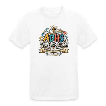 ADHS Liebe Gottes Kraft - Männer T-Shirt atmungsaktiv - Weiß - Vorne - AI Model Male 185 dark (185cm)