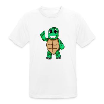 Schildkröte Motiv - Männer T-Shirt atmungsaktiv - Weiß - Vorne - AI Model Male 185 dark (185cm)