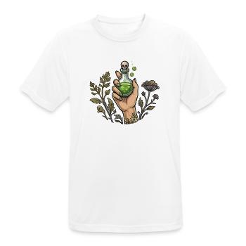 Alchemistischer Trank mit Kräutern - Männer T-Shirt atmungsaktiv - Weiß - Vorne - AI Model Male 185 dark (185cm)