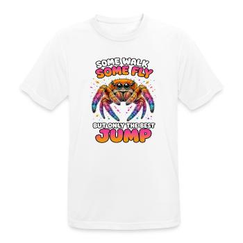 Springspinnen Zubehör Geschenk Springspinnen Fans - Männer T-Shirt atmungsaktiv - Weiß - Vorne - AI Model Male 185 dark (185cm)