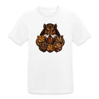 Säen und Ferkel - Männer T-Shirt atmungsaktiv - Weiß - Vorne - AI Model Male 185 dark (185cm)