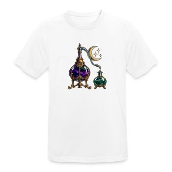 Mondbeschienenes alchemistisches Stillleben - Männer T-Shirt atmungsaktiv - Weiß - Vorne - AI Model Male 185 dark (185cm)