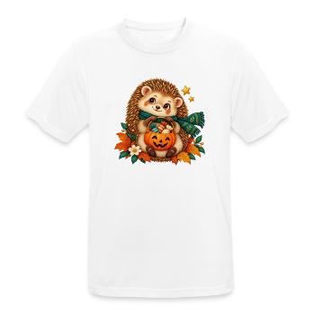 Igel-Herbst-Kürbis Halloween - Männer T-Shirt atmungsaktiv - Weiß - Vorne - AI Model Male 185 dark (185cm)