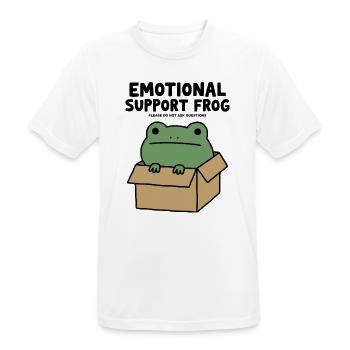 Emotionaler Unterstützungsfrosch - Männer T-Shirt atmungsaktiv - Weiß - Vorne - AI Model Male 185 dark (185cm)